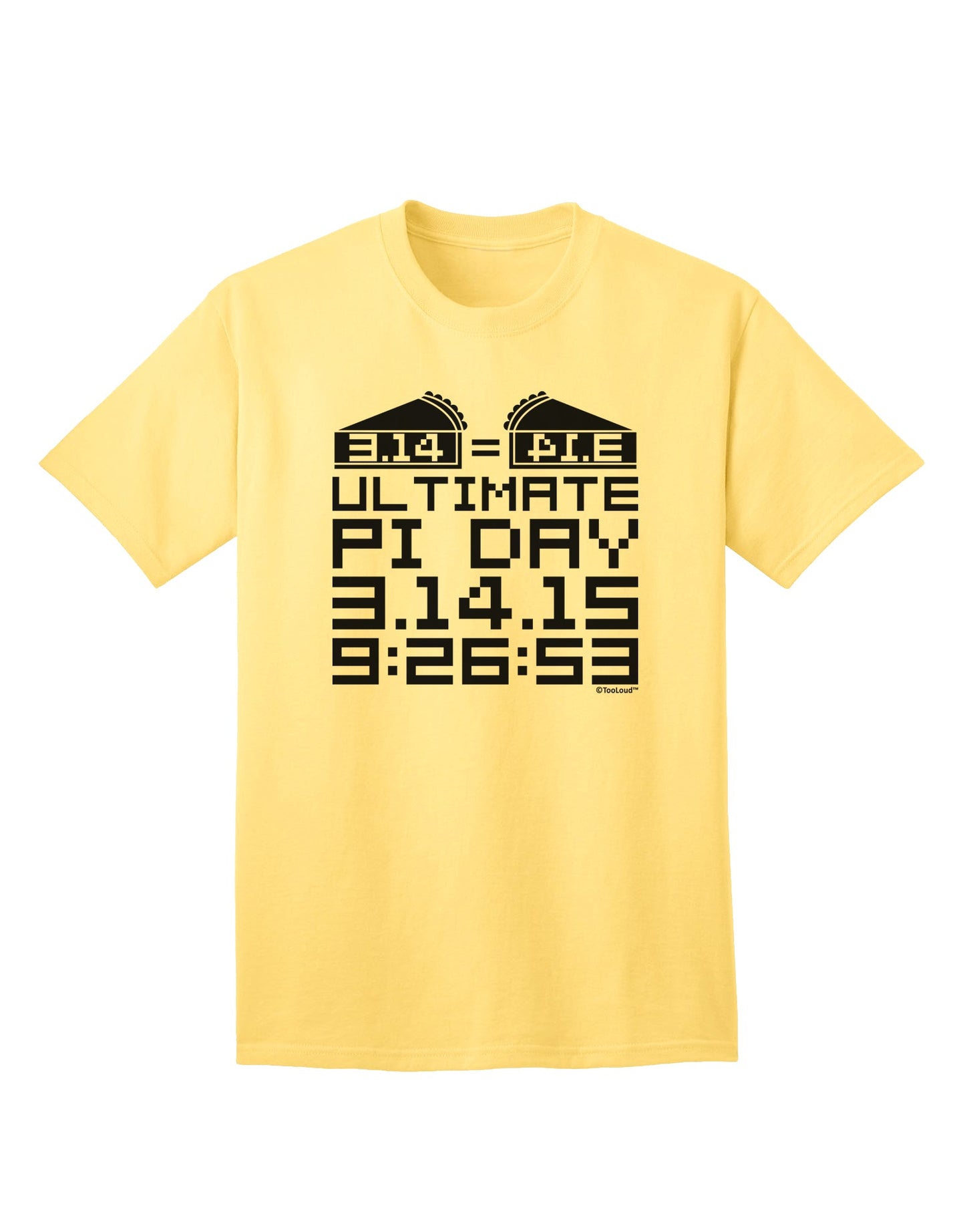 Premium Pi Day Collection - Stylish Mirrored Pies Adult T-Shirt by TooLoud-Mens T-shirts-TooLoud-Yellow-Small-Davson Sales
