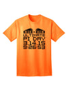 Premium Pi Day Collection - Stylish Mirrored Pies Adult T-Shirt by TooLoud-Mens T-shirts-TooLoud-Neon-Orange-Small-Davson Sales