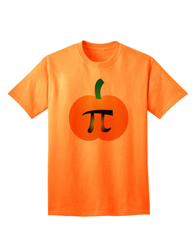 Premium Pumpkin Pi - Thanksgiving Adult T-Shirt: A Festive Twist on Classic Pumpkin Pie-Mens T-shirts-TooLoud-Neon-Orange-Small-Davson Sales
