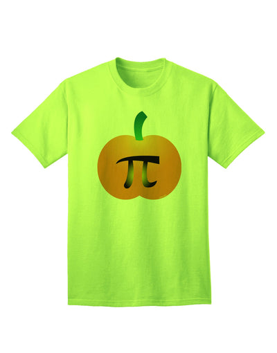 Premium Pumpkin Pi - Thanksgiving Adult T-Shirt: A Festive Twist on Classic Pumpkin Pie-Mens T-shirts-TooLoud-Neon-Green-Small-Davson Sales