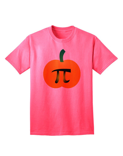 Premium Pumpkin Pi - Thanksgiving Adult T-Shirt: A Festive Twist on Classic Pumpkin Pie-Mens T-shirts-TooLoud-Neon-Pink-Small-Davson Sales
