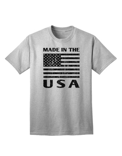 Premium Quality Distressed American Flag Adult T-Shirt, Proudly Made in the USA-Mens T-shirts-TooLoud-Ash Gray-Small-Davson Sales