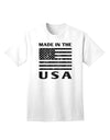 Premium Quality Distressed American Flag Adult T-Shirt, Proudly Made in the USA-Mens T-shirts-TooLoud-White-Small-Davson Sales