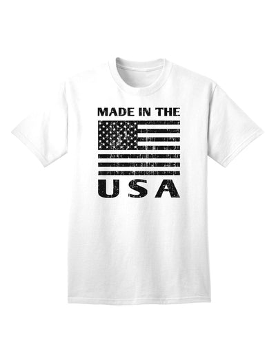 Premium Quality Distressed American Flag Adult T-Shirt, Proudly Made in the USA-Mens T-shirts-TooLoud-White-Small-Davson Sales