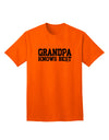Premium Quality Grandpa Knows Best Adult T-Shirt by TooLoud-Mens T-shirts-TooLoud-Orange-Small-Davson Sales