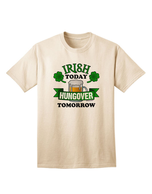 Premium Quality: Irish Today, Hungover Tomorrow - Adult T-Shirt Collection-Mens T-shirts-TooLoud-Natural-Small-Davson Sales