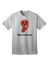 Premium Quality Steak - Introducing the Nice to Meat You Adult T-Shirt-Mens T-shirts-TooLoud-AshGray-Small-Davson Sales