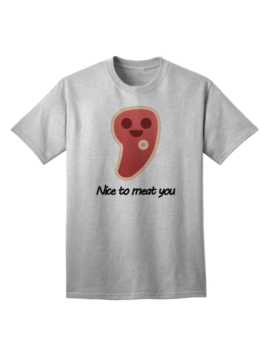 Premium Quality Steak - Introducing the Nice to Meat You Adult T-Shirt-Mens T-shirts-TooLoud-White-Small-Davson Sales