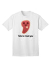 Premium Quality Steak - Introducing the Nice to Meat You Adult T-Shirt-Mens T-shirts-TooLoud-White-Small-Davson Sales