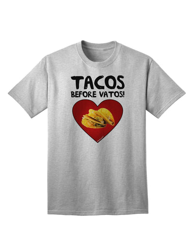 Premium Quality 'Tacos before Vatos' Adult T-Shirt - A Must-Have for Taco Lovers-Mens T-shirts-TooLoud-AshGray-Small-Davson Sales