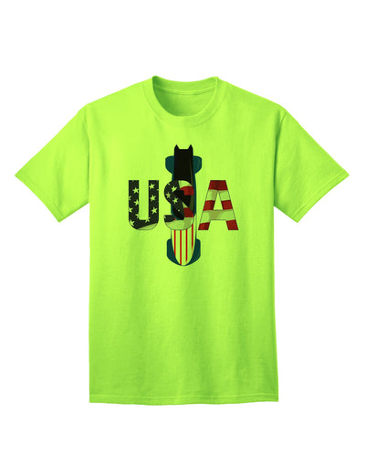 Premium Quality USA Bobsled Adult T-Shirt - A Must-Have for Enthusiasts-Mens T-shirts-TooLoud-Neon-Green-Small-Davson Sales