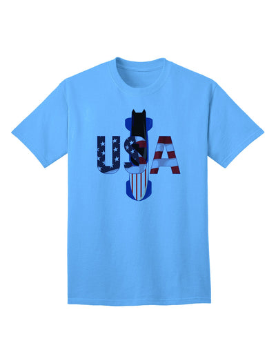 Premium Quality USA Bobsled Adult T-Shirt - A Must-Have for Enthusiasts-Mens T-shirts-TooLoud-Aquatic-Blue-Small-Davson Sales