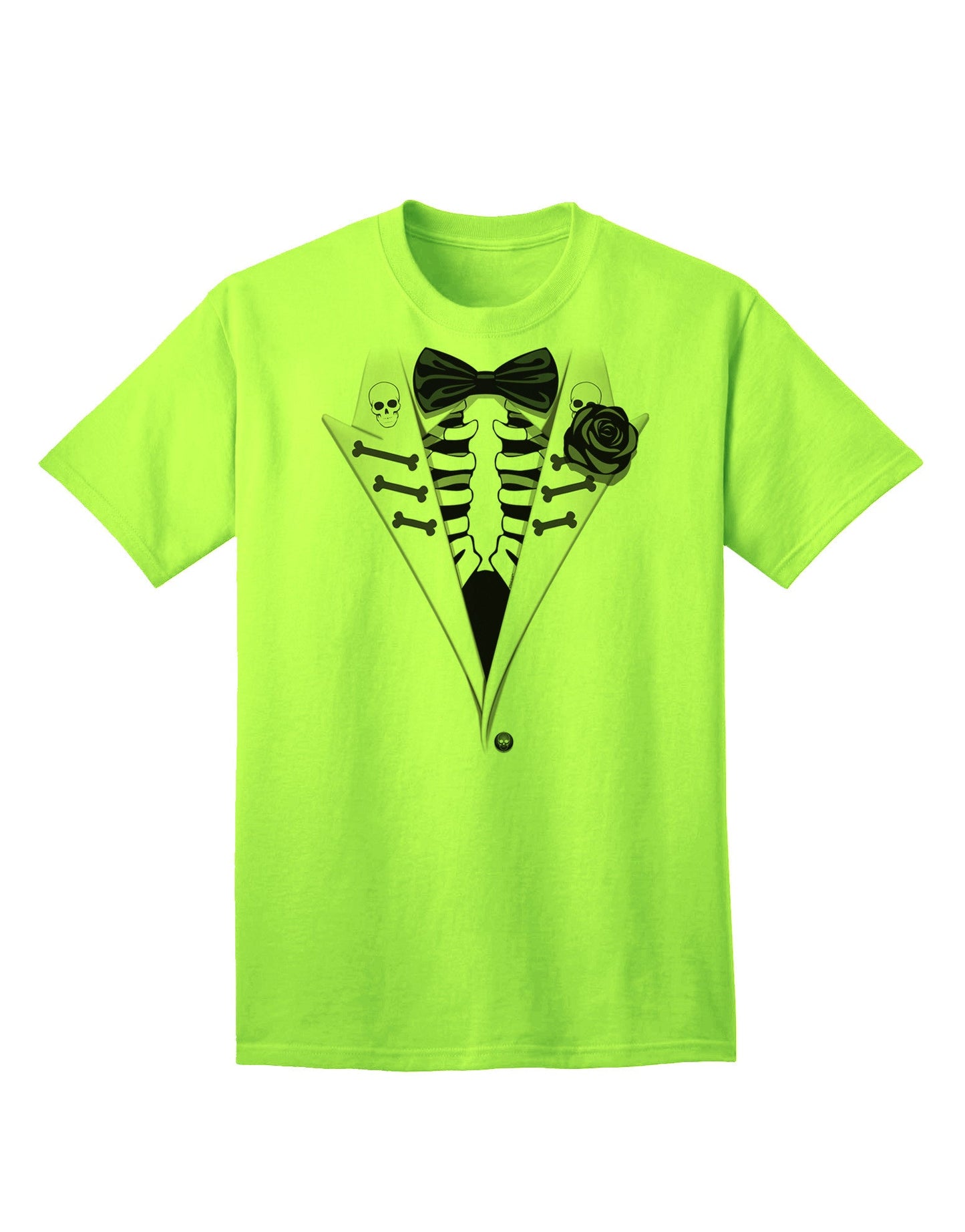 Premium Skeleton Tuxedo - Adult Halloween Themed T-Shirt Collection-Mens T-shirts-TooLoud-Neon-Green-Small-Davson Sales