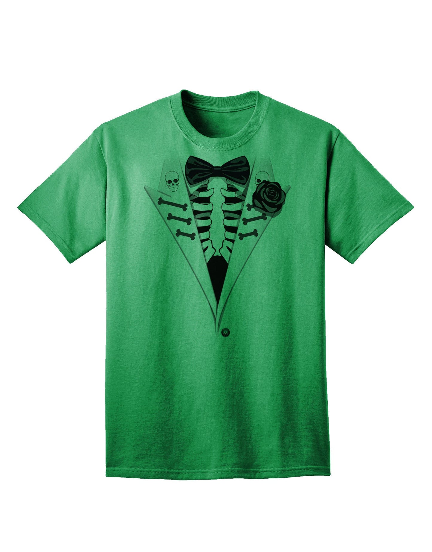 Premium Skeleton Tuxedo - Adult Halloween Themed T-Shirt Collection-Mens T-shirts-TooLoud-Kelly-Green-Small-Davson Sales