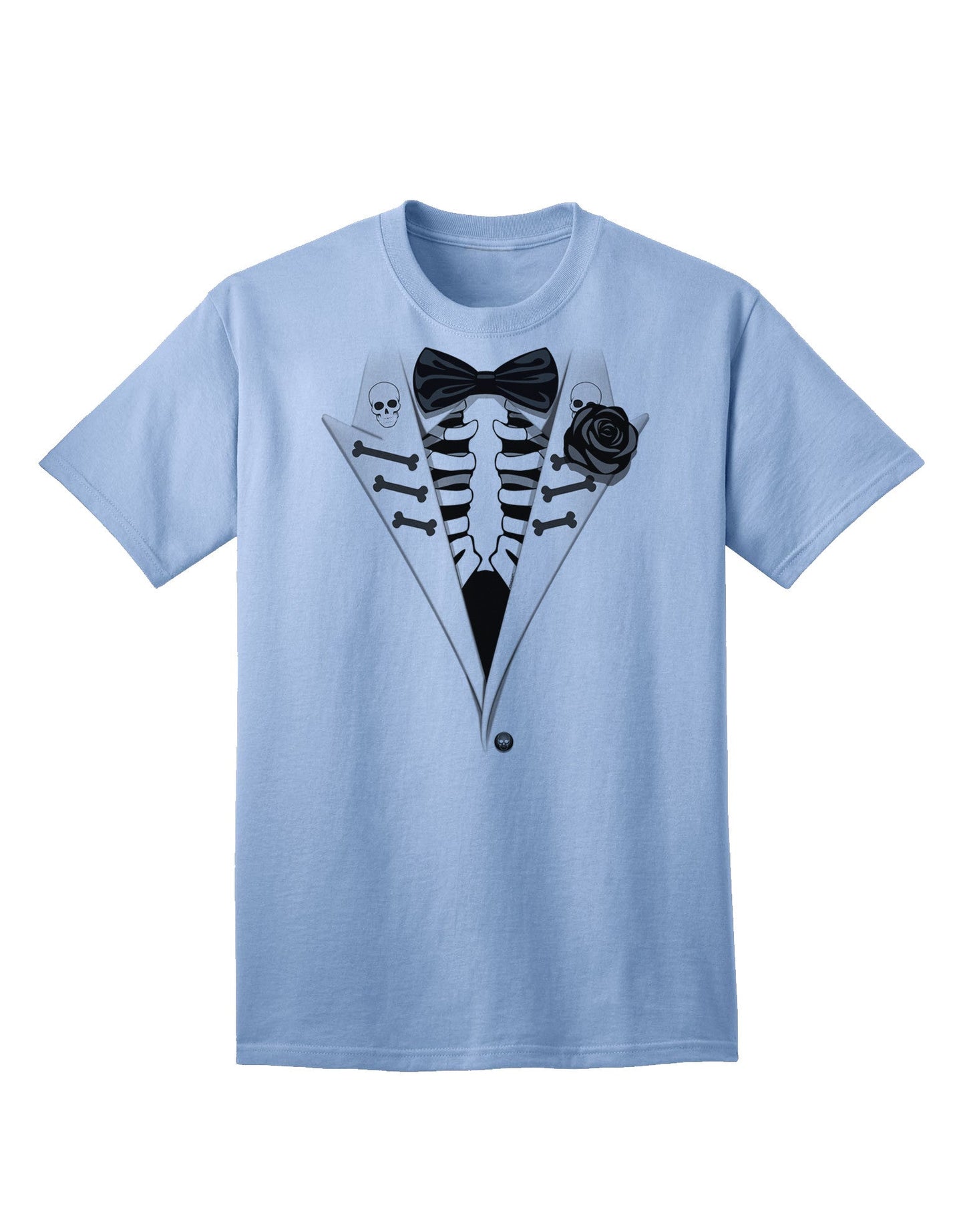 Premium Skeleton Tuxedo - Adult Halloween Themed T-Shirt Collection-Mens T-shirts-TooLoud-Light-Blue-Small-Davson Sales