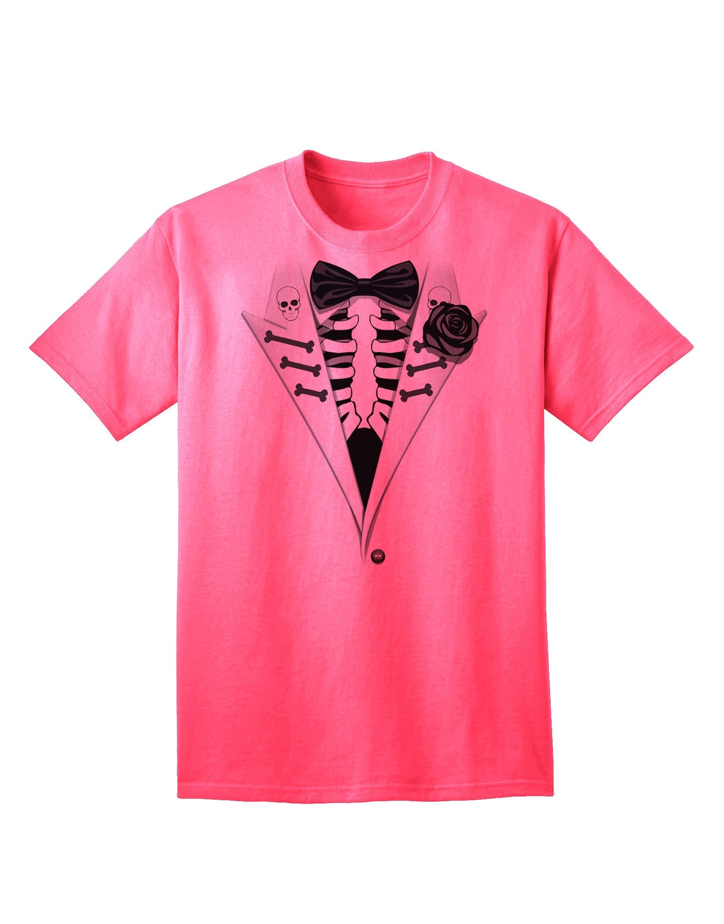 Premium Skeleton Tuxedo - Adult Halloween Themed T-Shirt Collection-Mens T-shirts-TooLoud-Neon-Pink-Small-Davson Sales