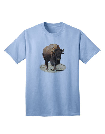 Premium Strong Bison Cutout - Adult T-Shirt for the Modern Individual-Mens T-shirts-TooLoud-Light-Blue-Small-Davson Sales