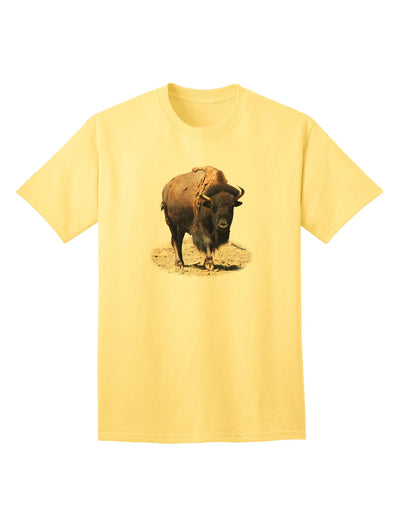 Premium Strong Bison Cutout - Adult T-Shirt for the Modern Individual-Mens T-shirts-TooLoud-Yellow-Small-Davson Sales