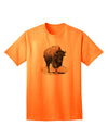 Premium Strong Bison Cutout - Adult T-Shirt for the Modern Individual-Mens T-shirts-TooLoud-Neon-Orange-Small-Davson Sales