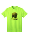 Premium Strong Bison Cutout - Adult T-Shirt for the Modern Individual-Mens T-shirts-TooLoud-Neon-Green-Small-Davson Sales