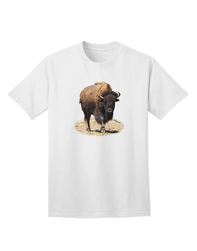 Premium Strong Bison Cutout - Adult T-Shirt for the Modern Individual-Mens T-shirts-TooLoud-White-Small-Davson Sales