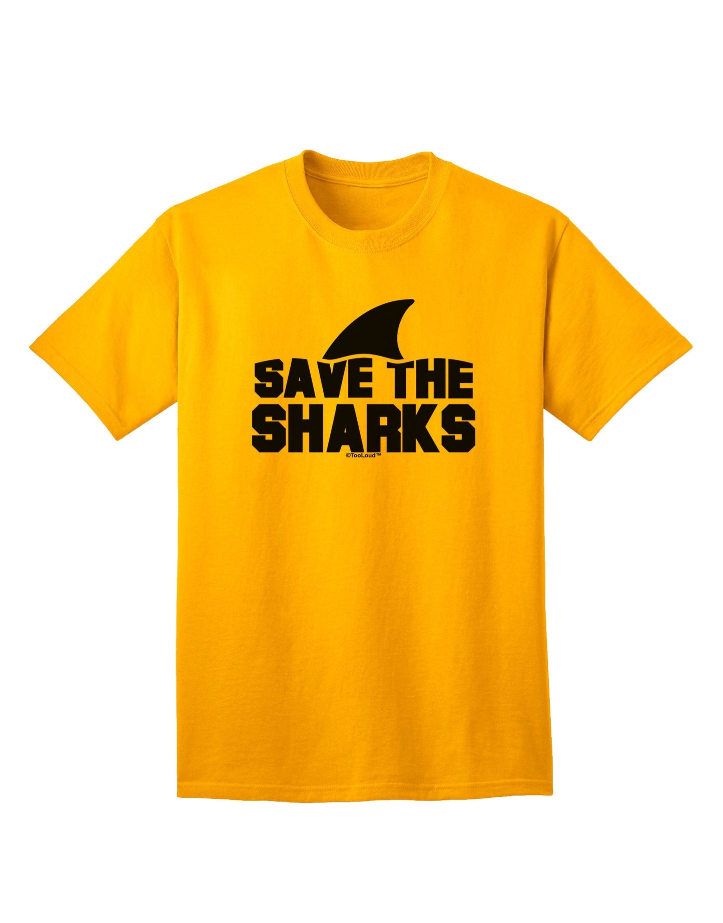 Preserve Marine Life: 'Save The Sharks' - Premium Adult T-Shirt Collection-Mens T-shirts-TooLoud-Gold-Small-Davson Sales
