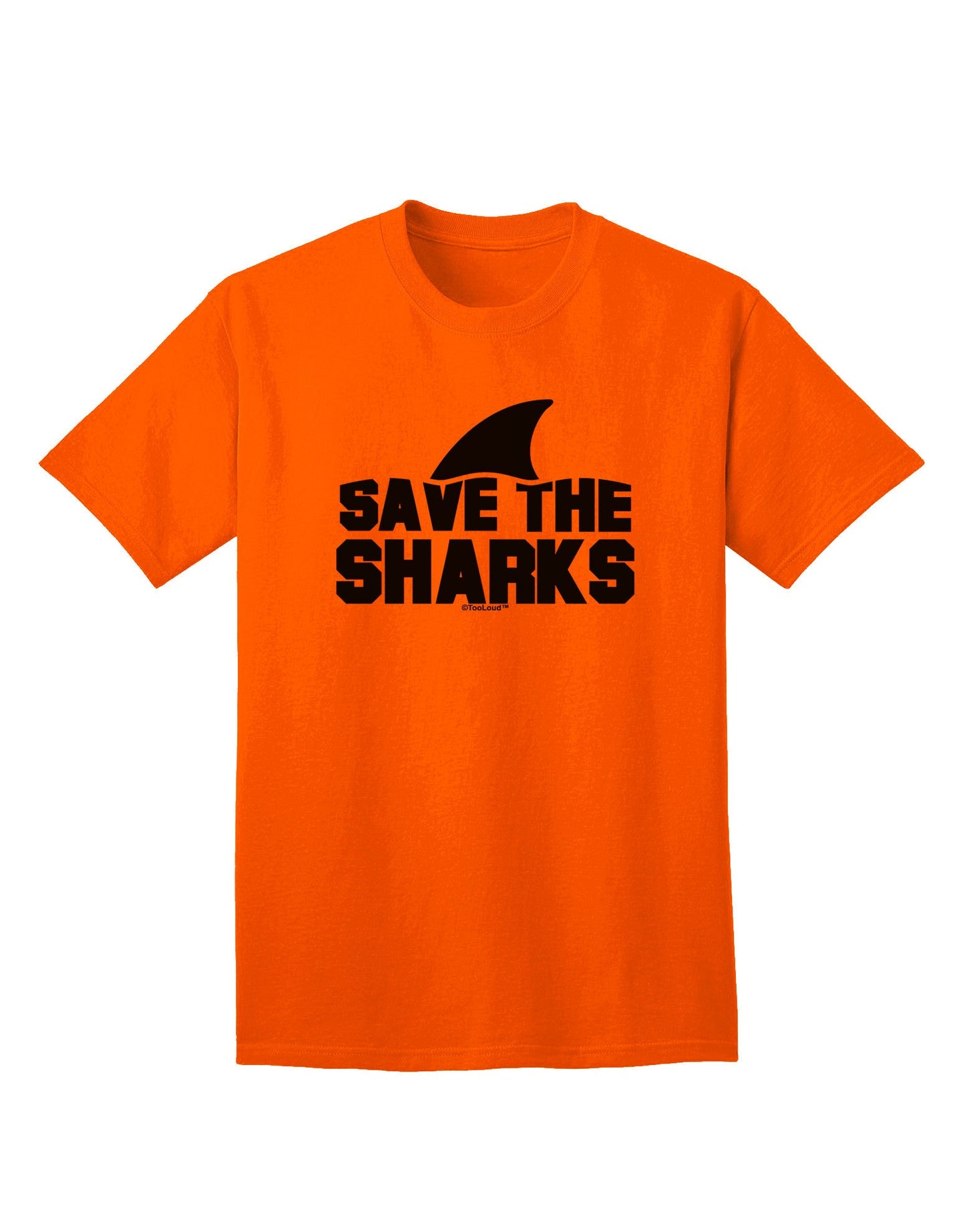 Preserve Marine Life: 'Save The Sharks' - Premium Adult T-Shirt Collection-Mens T-shirts-TooLoud-Orange-Small-Davson Sales