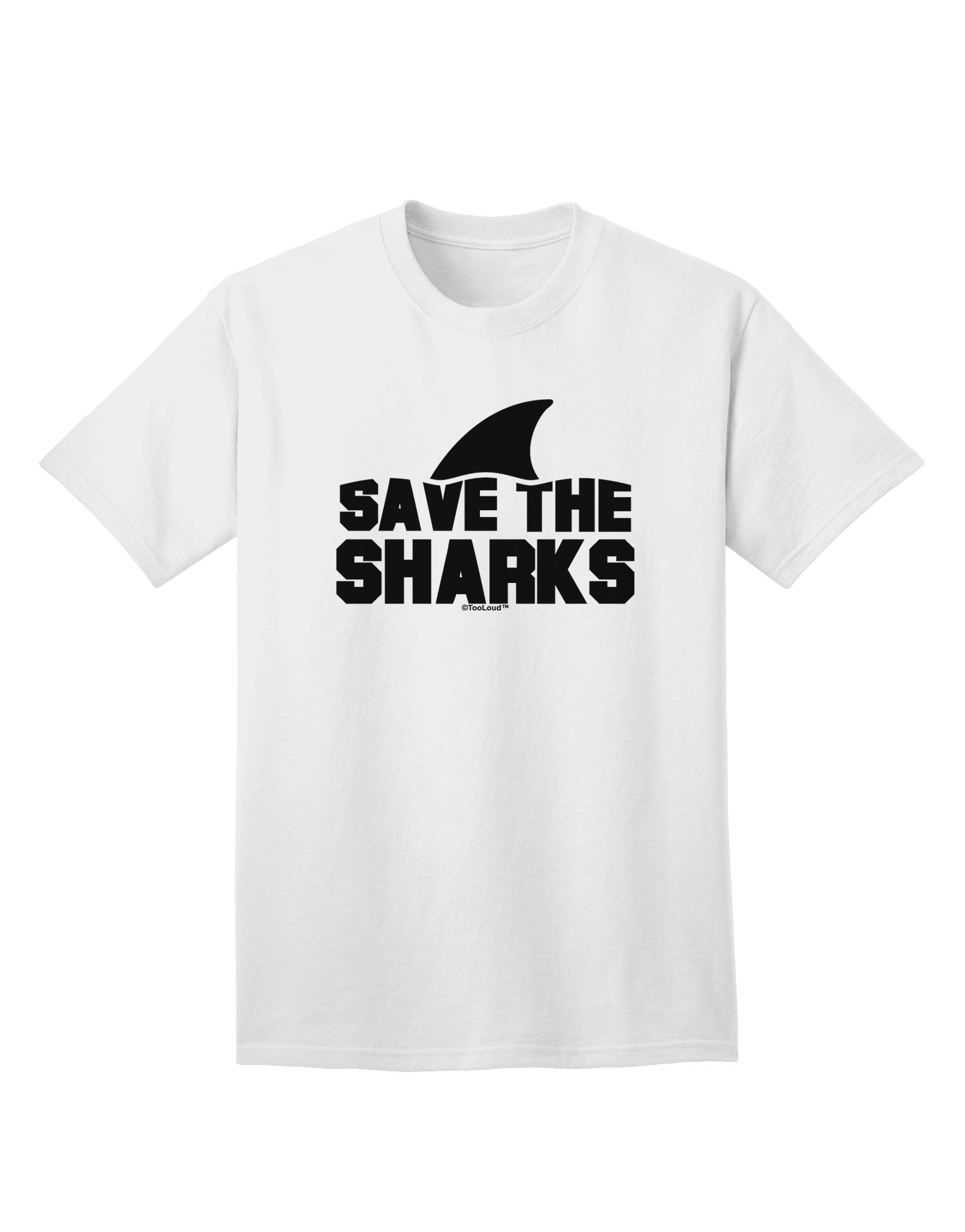Preserve Marine Life: 'Save The Sharks' - Premium Adult T-Shirt Collection-Mens T-shirts-TooLoud-White-Small-Davson Sales