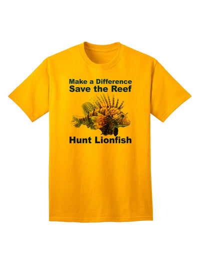 Preserve the Reef: Hunt Lionfish - Premium Adult T-Shirt Collection-Mens T-shirts-TooLoud-Gold-Small-Davson Sales