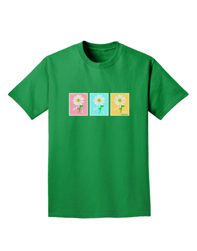 Pretty Daisies Watercolor Adult Dark T-Shirt-Mens T-Shirt-TooLoud-Kelly-Green-Small-Davson Sales