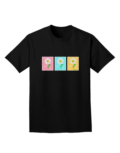 Pretty Daisies Watercolor Adult Dark T-Shirt-Mens T-Shirt-TooLoud-Black-Small-Davson Sales