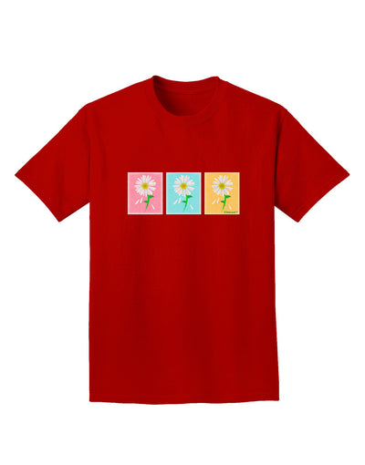 Pretty Daisies Watercolor Adult Dark T-Shirt-Mens T-Shirt-TooLoud-Red-Small-Davson Sales