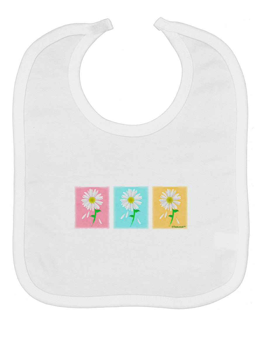 Pretty Daisies Watercolor Baby Bib