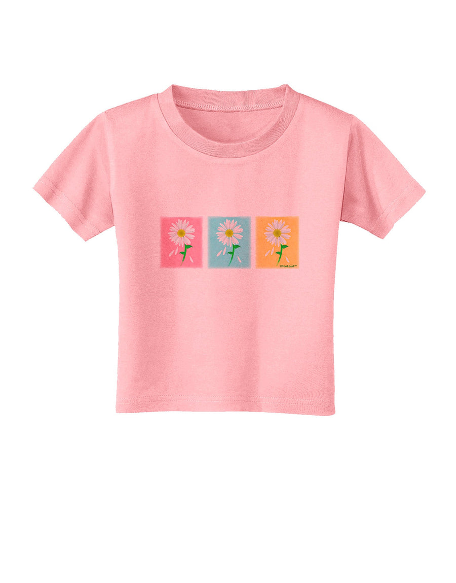 Pretty Daisies Watercolor Toddler T-Shirt-Toddler T-Shirt-TooLoud-White-2T-Davson Sales