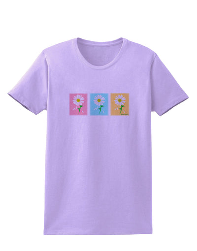 Pretty Daisies Watercolor Womens T-Shirt-Womens T-Shirt-TooLoud-Lavender-X-Small-Davson Sales