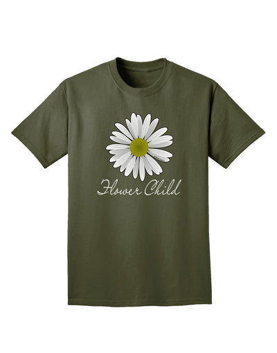 Pretty Daisy - Flower Child Adult Dark T-Shirt-Mens T-Shirt-TooLoud-Military-Green-Small-Davson Sales