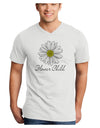 Pretty Daisy - Flower Child Adult V-Neck T-shirt-Mens V-Neck T-Shirt-TooLoud-White-Small-Davson Sales