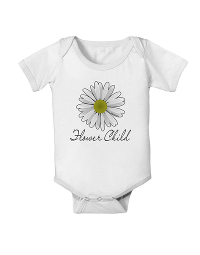 Pretty Daisy - Flower Child Baby Romper Bodysuit-Baby Romper-TooLoud-White-06-Months-Davson Sales