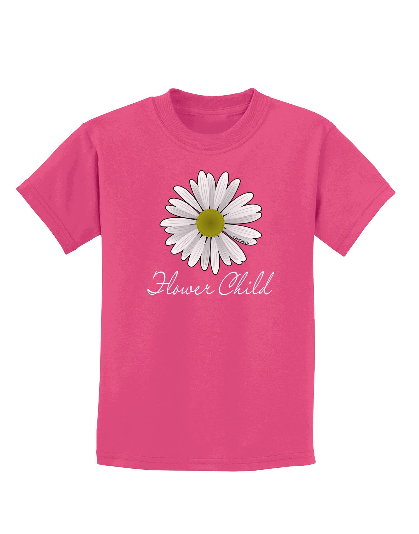 Pretty Daisy - Flower Child Childrens Dark T-Shirt-Childrens T-Shirt-TooLoud-Sangria-X-Small-Davson Sales