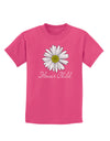 Pretty Daisy - Flower Child Childrens Dark T-Shirt-Childrens T-Shirt-TooLoud-Sangria-X-Small-Davson Sales