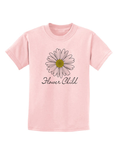 Pretty Daisy - Flower Child Childrens T-Shirt-Childrens T-Shirt-TooLoud-PalePink-X-Small-Davson Sales