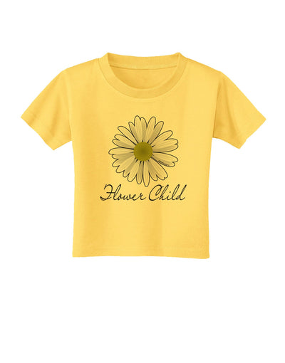 Pretty Daisy - Flower Child Toddler T-Shirt-Toddler T-Shirt-TooLoud-Yellow-2T-Davson Sales