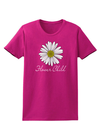 Pretty Daisy - Flower Child Womens Dark T-Shirt-Womens T-Shirt-TooLoud-Hot-Pink-Small-Davson Sales