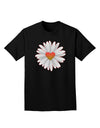 Pretty Daisy Heart Adult Dark T-Shirt-Mens T-Shirt-TooLoud-Black-Small-Davson Sales