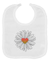 Pretty Daisy Heart Baby Bib