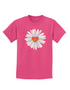 Pretty Daisy Heart Childrens Dark T-Shirt-Childrens T-Shirt-TooLoud-Sangria-X-Small-Davson Sales