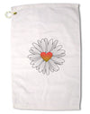 Pretty Daisy Heart Premium Cotton Golf Towel - 16" x 25"-Golf Towel-TooLoud-Davson Sales