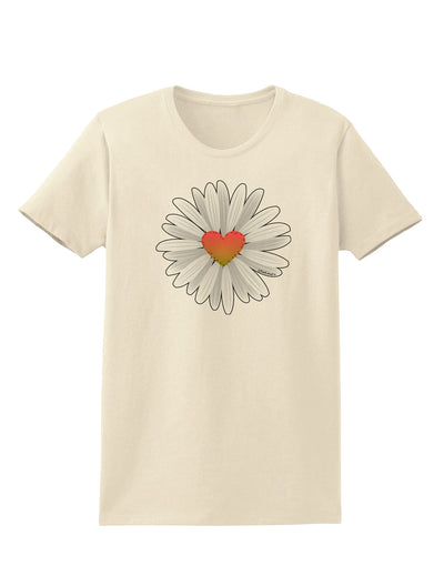 Pretty Daisy Heart Womens T-Shirt-Womens T-Shirt-TooLoud-Natural-X-Small-Davson Sales