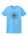 Pretty Daisy Heart Womens T-Shirt-Womens T-Shirt-TooLoud-Aquatic-Blue-X-Small-Davson Sales