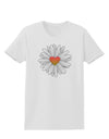 Pretty Daisy Heart Womens T-Shirt-Womens T-Shirt-TooLoud-White-X-Small-Davson Sales